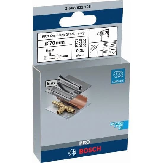 Catrabucha em disco PRO Stainless Steel heavy, encabadouro reto, 70 x 0,35 mm refª 2608622125 BOSCH - 2608622125 - Ferramentaspro.pt
