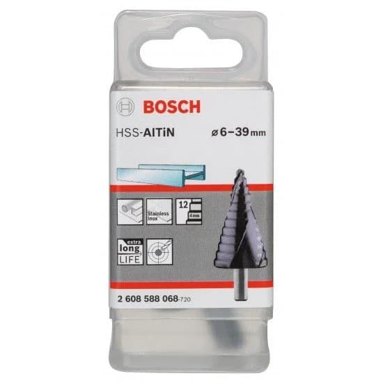 Broca escalonada HSS-AlTiN refª 2608588068 BOSCH - 2608588068 - Ferramentaspro.pt