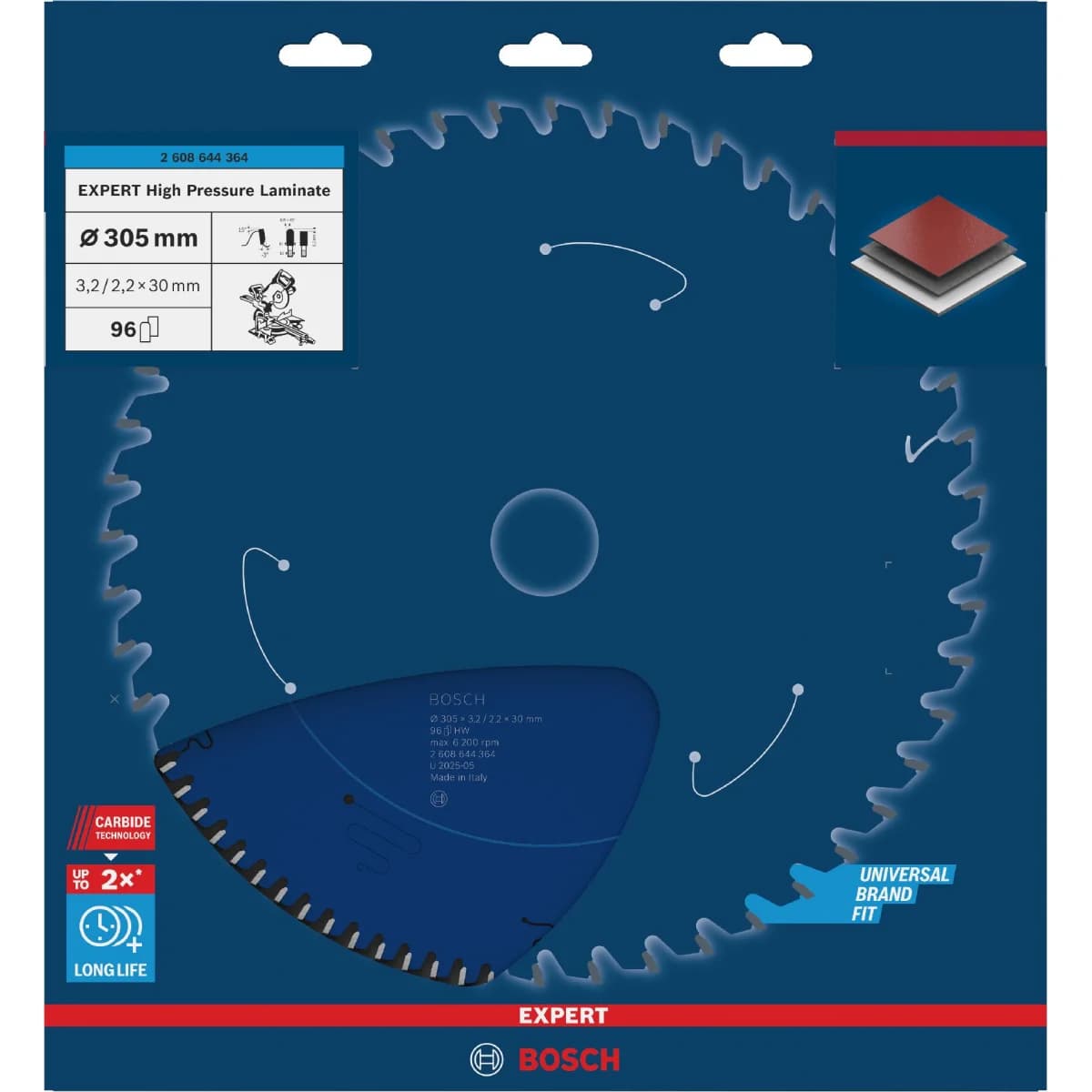 Discos de serra circular Expert for High Pressure Laminate 305x30-96 refª 2608644364 BOSCH - 2608644364 - Ferramentaspro.pt