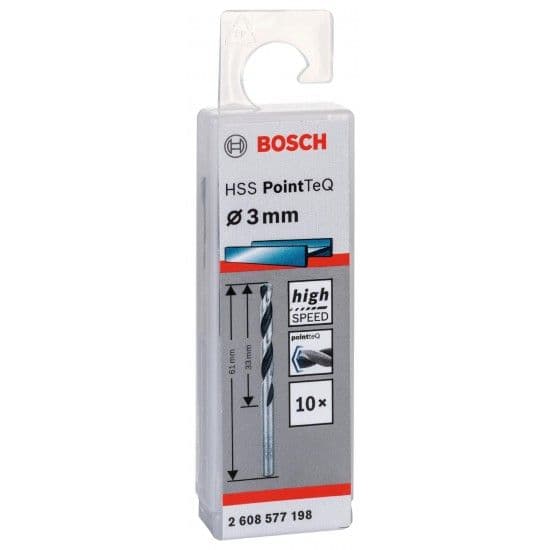 Bosch Broca Helicoidal HSS PointTeQ 3.0 mm