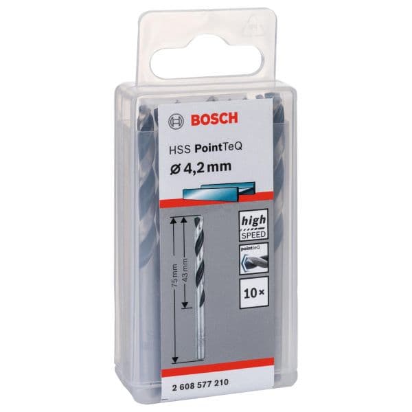 Bosch Broca Helicoidal HSS PointTeQ 4.2 mm