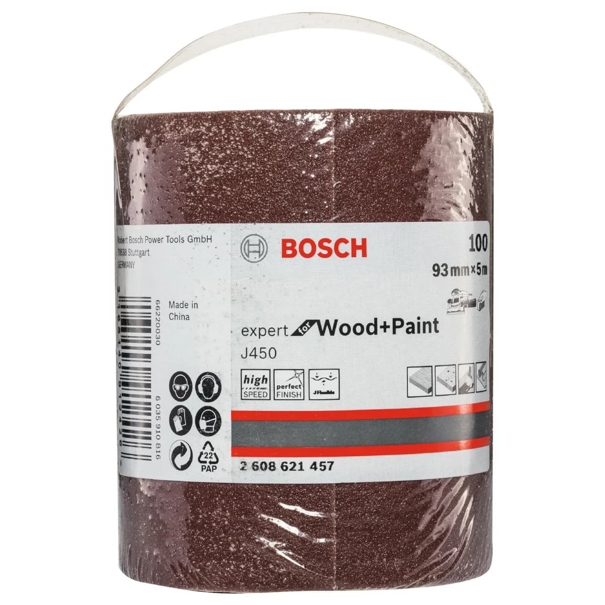 Lixa J450 Expert for Wood and Paint, 93 mm X 5 m, G100 refª 2608621457 BOSCH - 2608621457 - Ferramentaspro.pt
