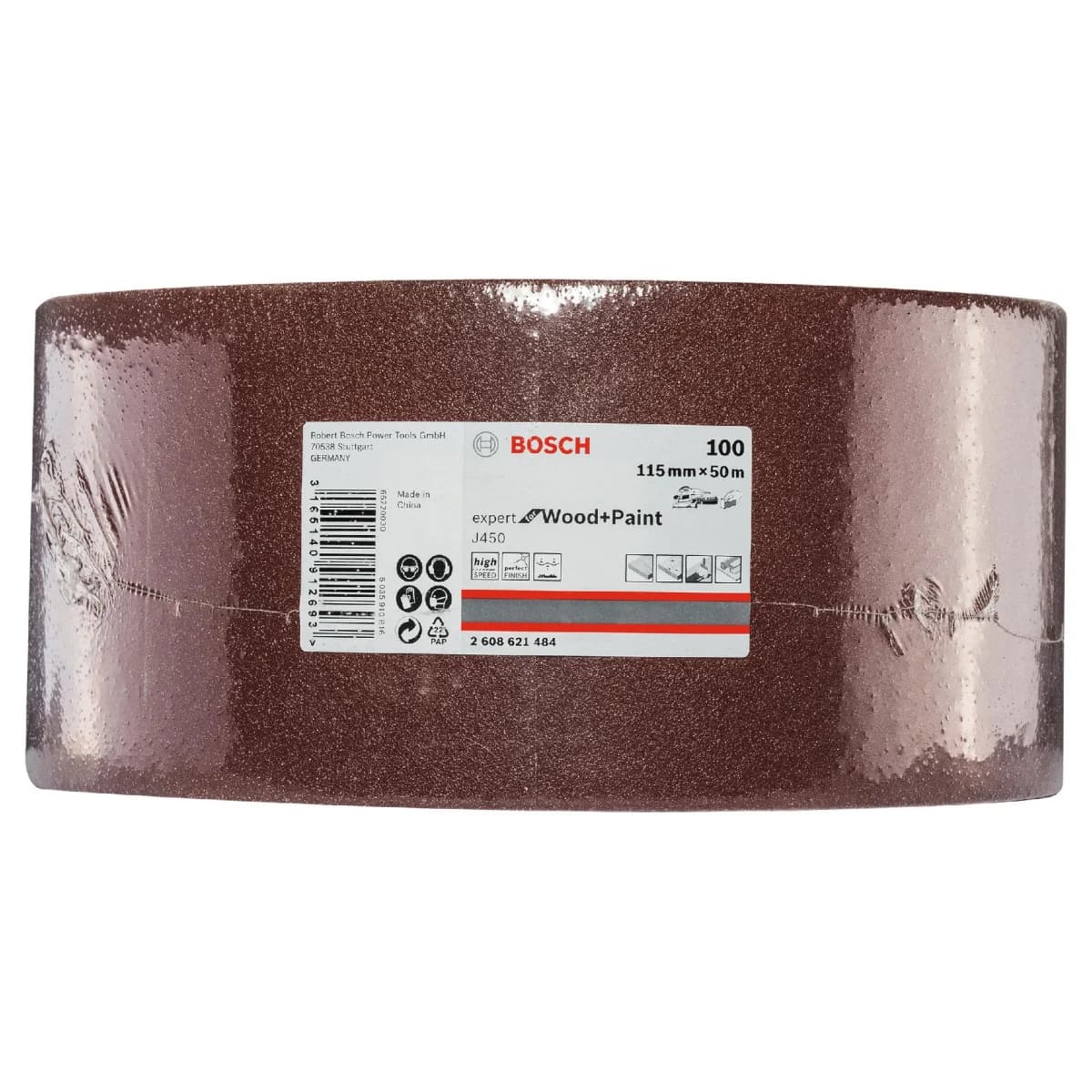 Lixa J450 Expert for Wood and Paint, 115 mm X 50 m, G100 refª 2608621484 BOSCH - 2608621484 - Ferramentaspro.pt