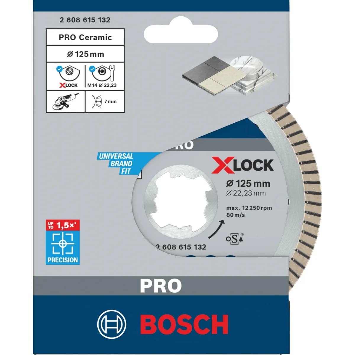 Bosch Disco Diamant. X-lock Ceramic 125x1.4mm -2.608.615.132-bosch