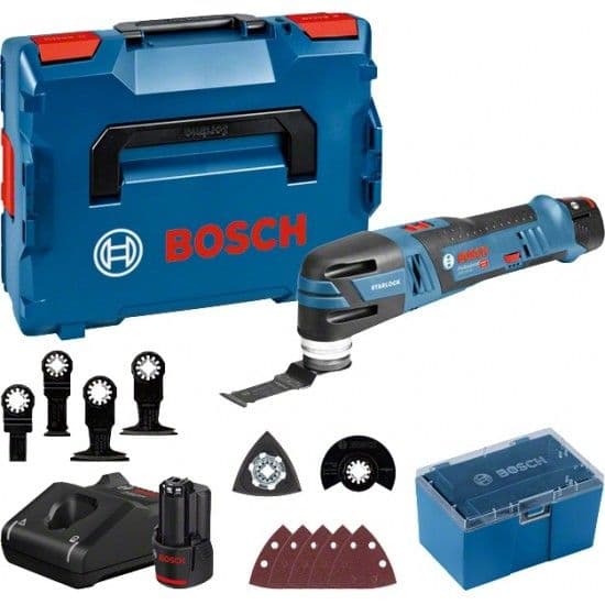 Bosch Multiferramenta sem fios GOP 12V-28 + L-BOXX + Laminas - 06018B5006