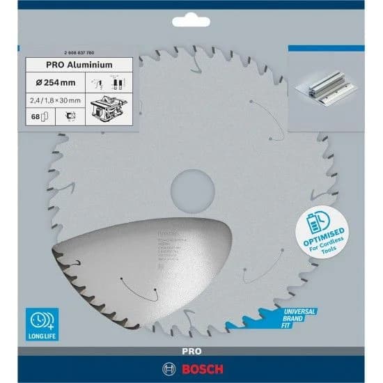 Disco sem fios PRO Aluminium cordless, 254 x 2,4 x 30 mm refª 2608837780 BOSCH - 2608837780 - Ferramentaspro.pt