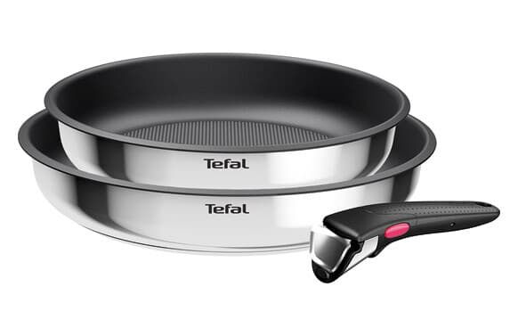 Tefal Conjunto Frigideiras Ingenio Cook Eat L8813S75 Titânio 22/26cm 3 Peças