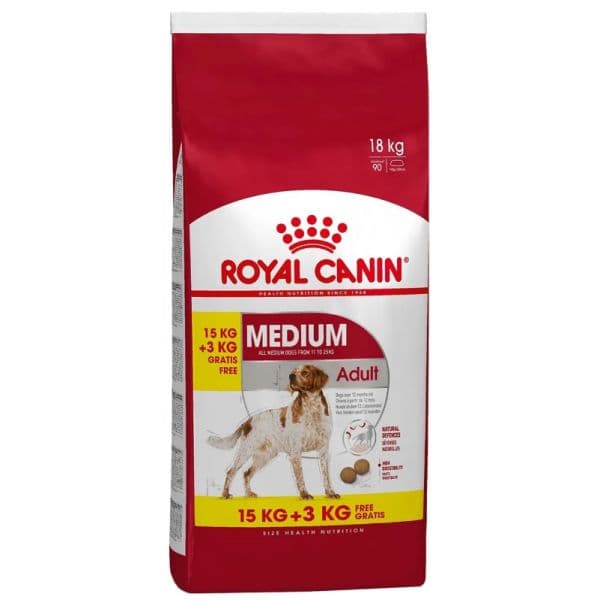 Royal Canin Medium Adult 15Kg + 3Kg