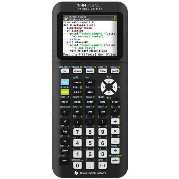 Calculadora Texas Gráfica TI-84 Plus CE-T Python Edition