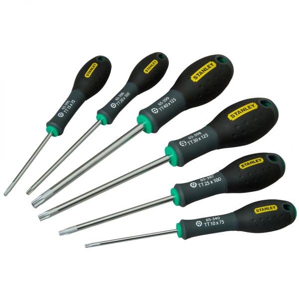 Stanley Jogo de Chaves de Fenda Fatmax® Jogo 6 Peças Torx Inviolável ref.0-65-099