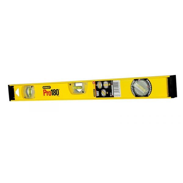 Stanley Nivel Tubular Perfilado 180º C/ 60cm 64x9x6 Amarelo e Preto - 1-42-920
