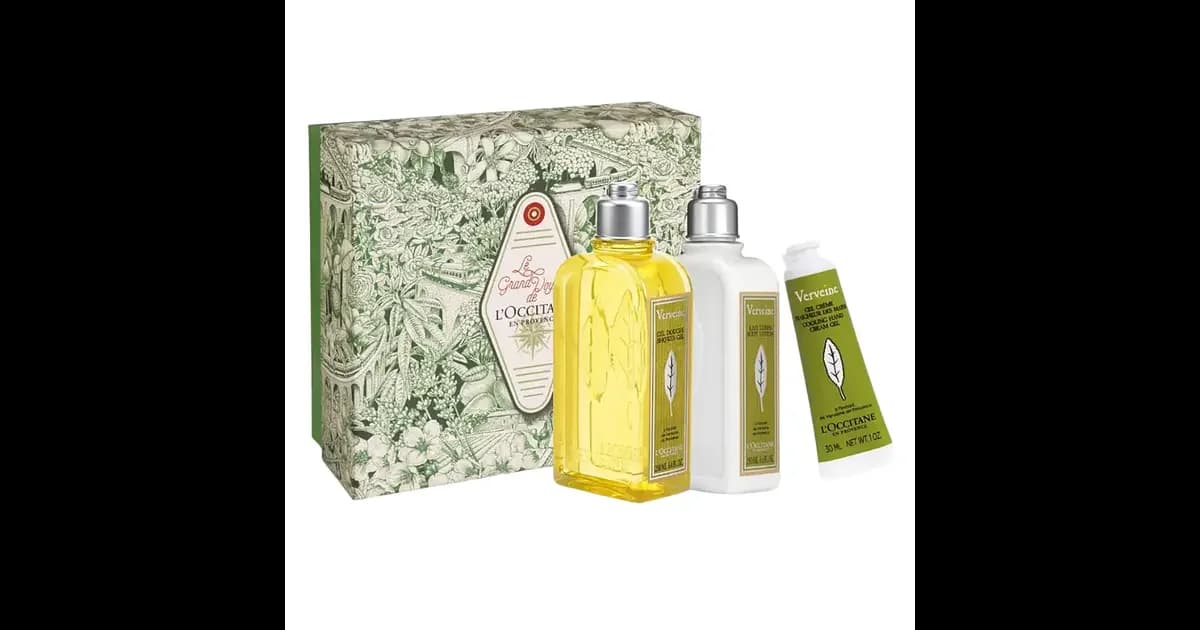 L'Occitane Verbena Gel de Banho 250ml + Leite Corporal 250ml + Creme de Mãos 30ml Coffret