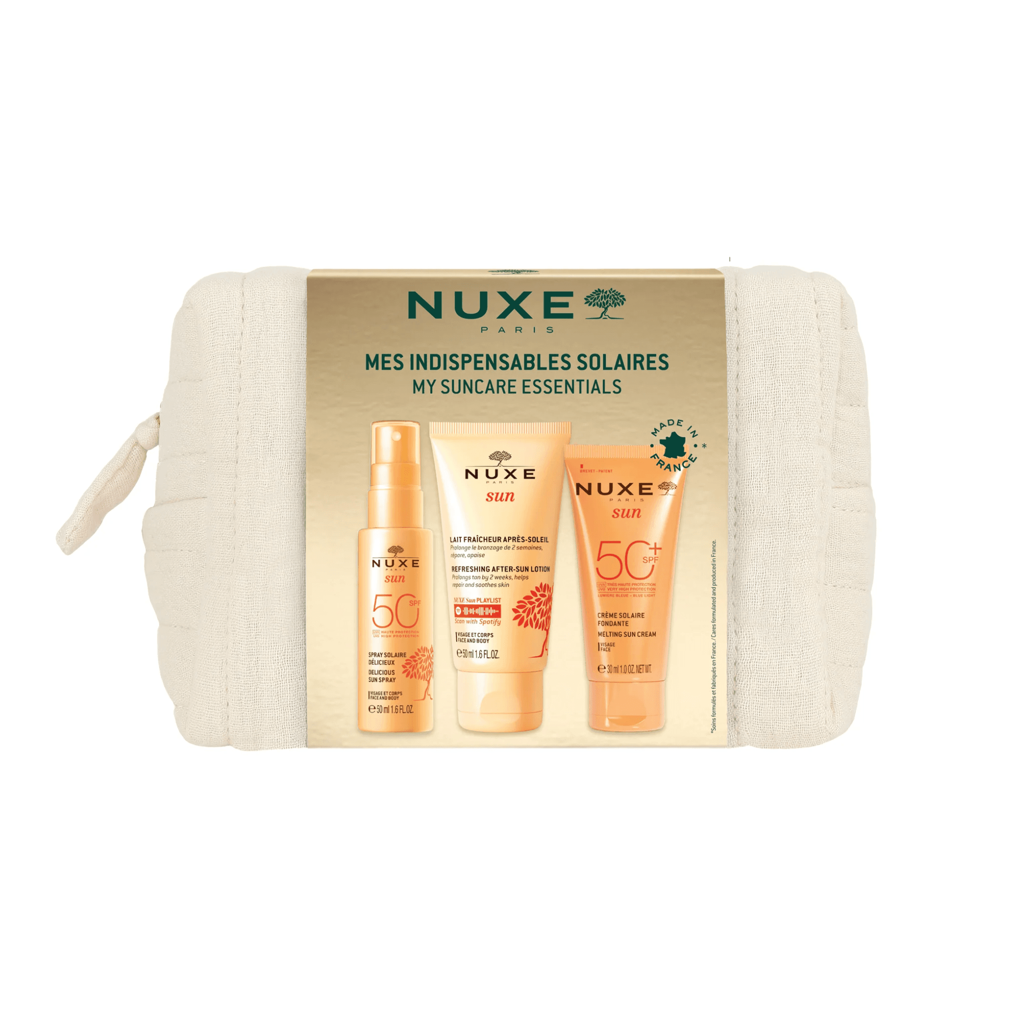 Nuxe Sun Creme Solar Fundente FPS50+ 30ml + Leite Refrescante Pós-Solar 50ml + Spray Solar Delicioso FPS50 50ml Coffret