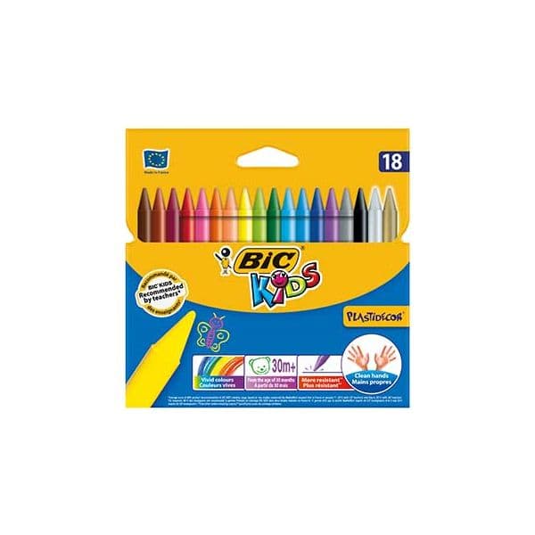 Bic 18 un. de Cera Kids Plastidecor - 630037