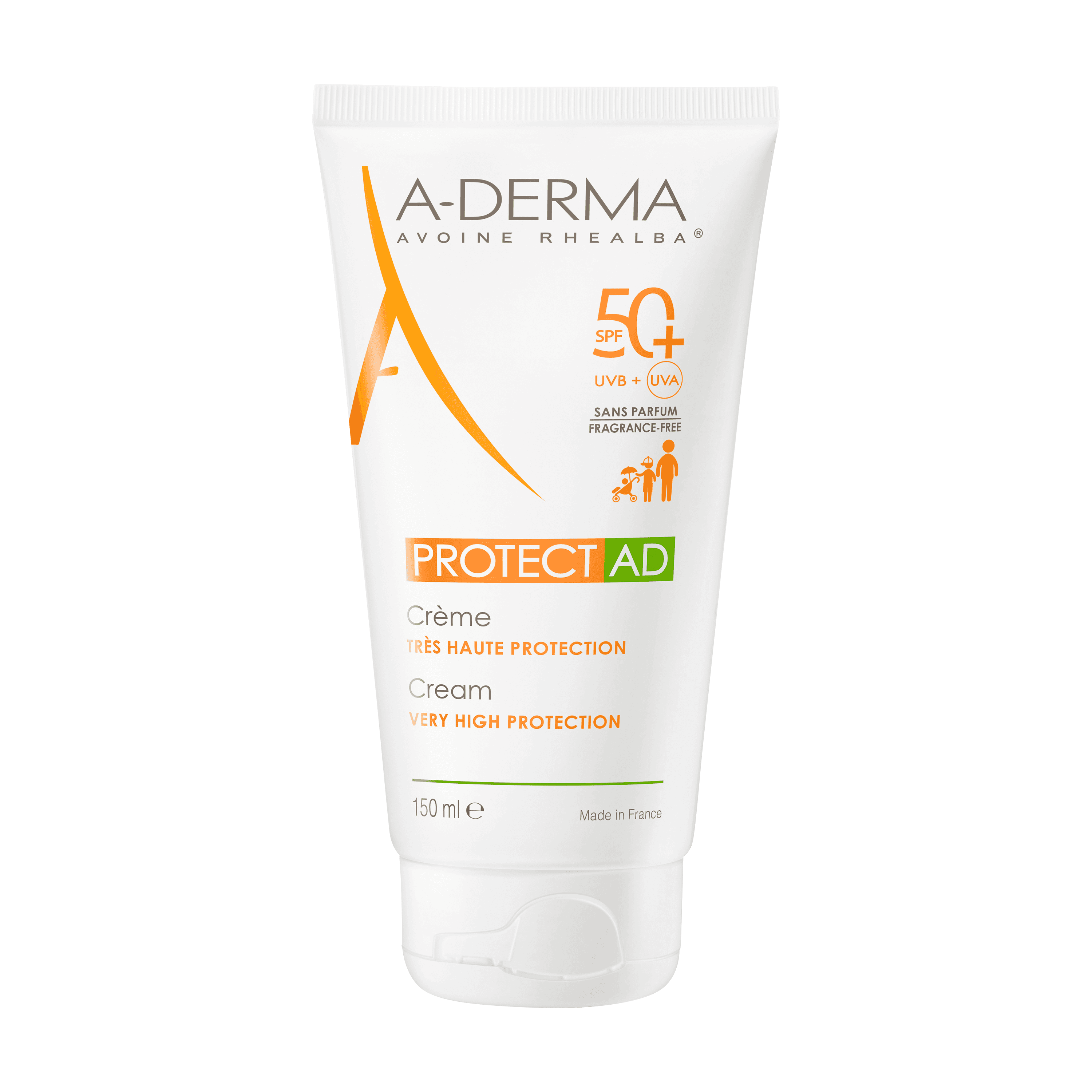 Protetor Solar A-Derma Protect AD Creme Corporal SPF50+ 150ml