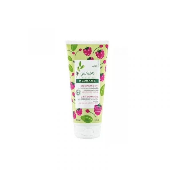 Klorane Petit Junior Gel de Banho Corpo e Cabelo Framboesa 200ml