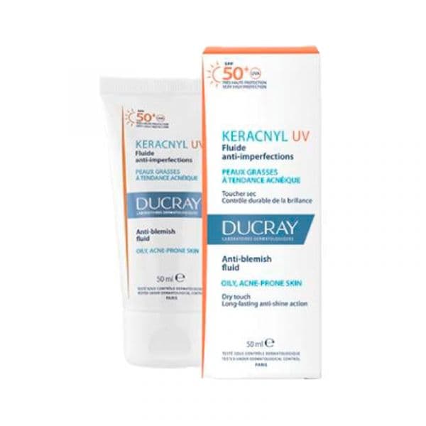 Protetor Solar Ducray Keracnyl UV Fluído Anti-Imperfeições SPF50+ 50ml