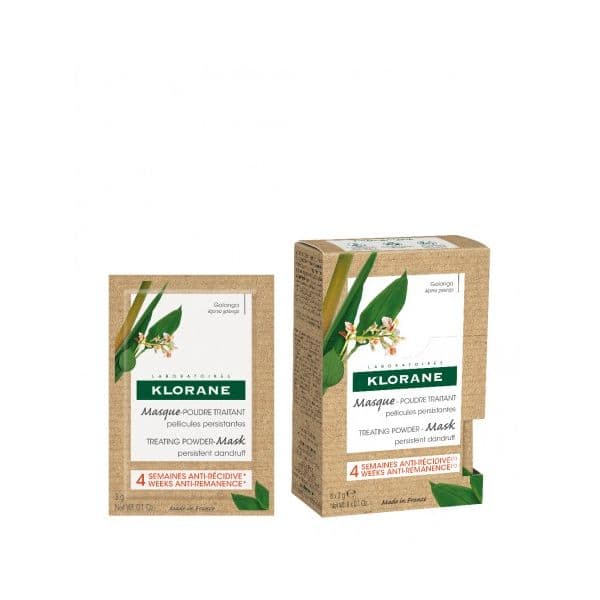 Klorane Galanga Shampoo Máscara em Pó Anticaspa Intensivo 8 Unidades