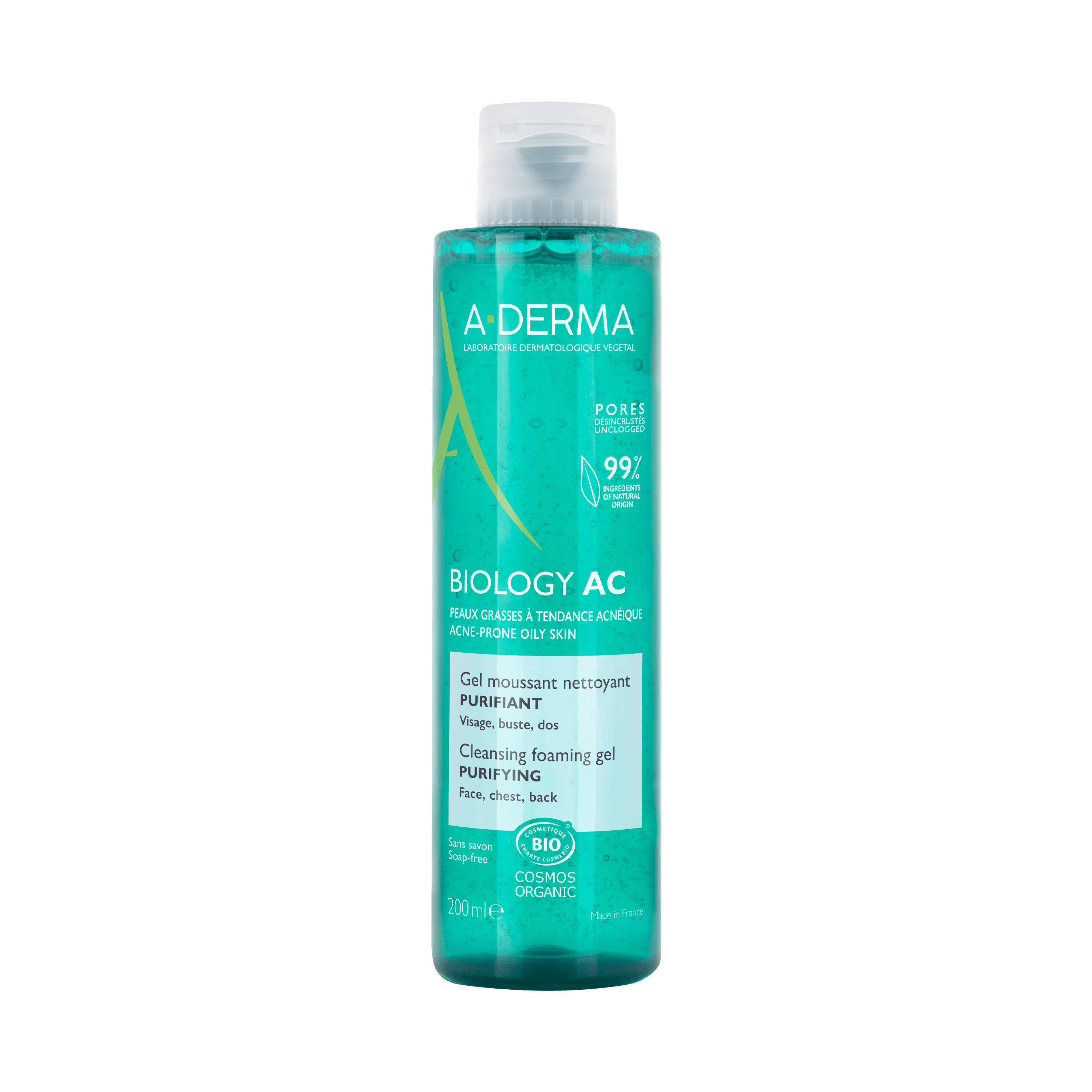 A-derma Biology AC Gel de Limpeza Purificante 200 mL