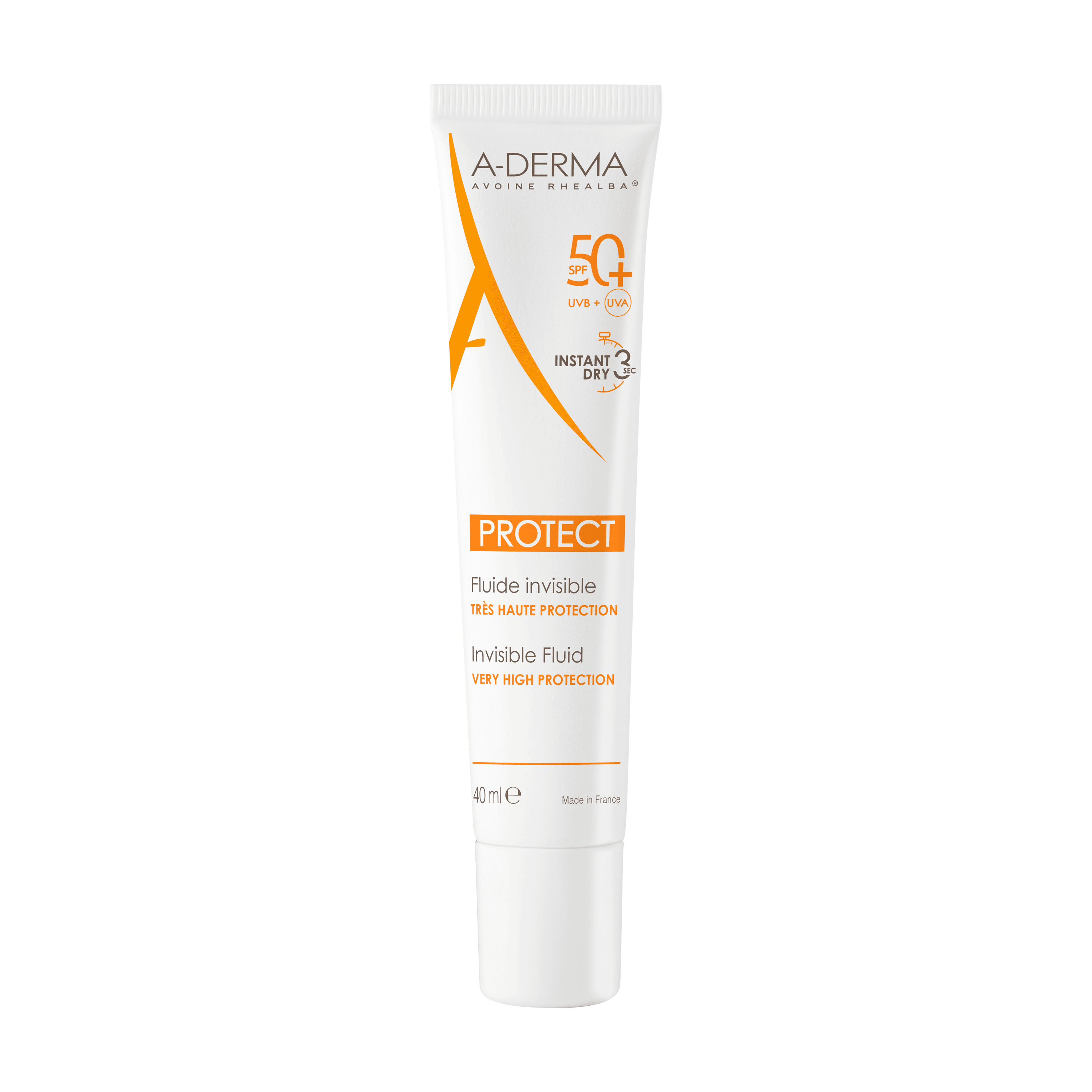 A-Derma Protect Fluido Solar Rosto Invisível SPF50+ 40ml