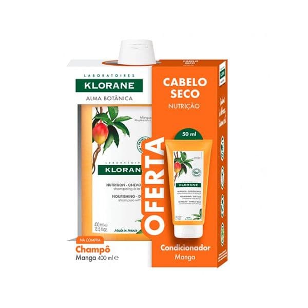 klorane Shampoo Manga 400ml + Condicionador Manga 50ml Coffret