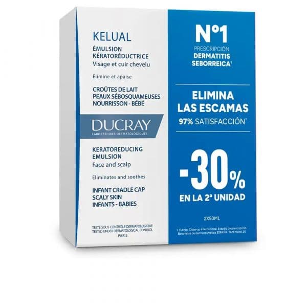 Ducray Kelual Emulsão Queratorredutora Couro Cabeludo e Rosto 2x50ml