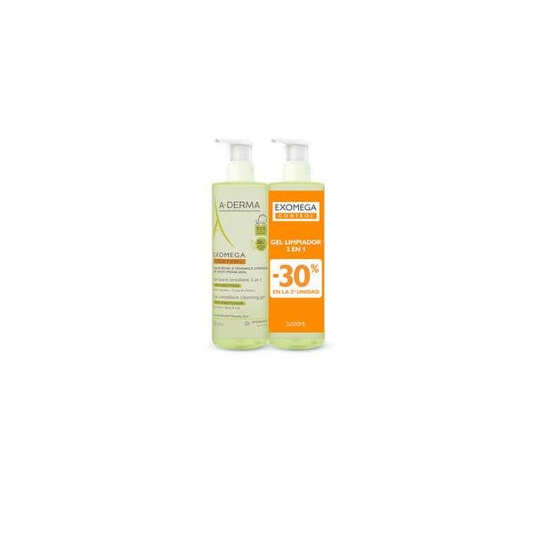 A-derma Exomega Control Gel Limpador 2x500ml