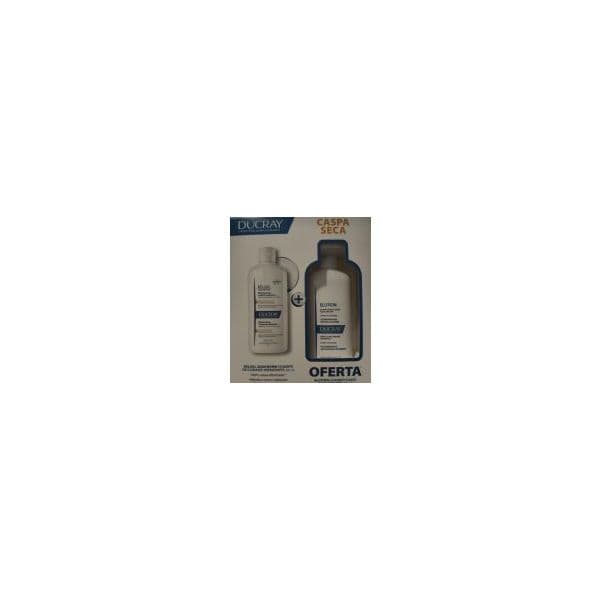 Ducray Caspa Seca Kelual Squanorm Champô Hidratante 400 ml + Elution Champô Suave Equilibrante 200 ml