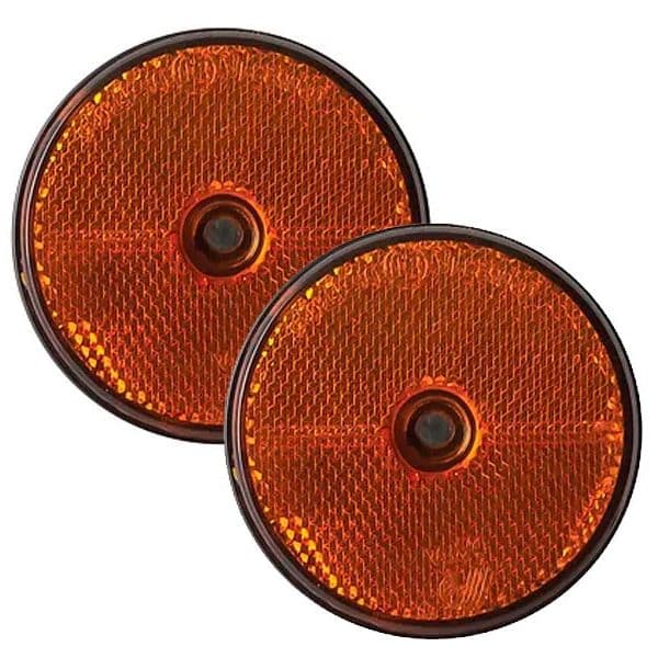 Peraline 2x Reflectores Redondos Laranja (instalação com Parafusos) Laranja - 2570