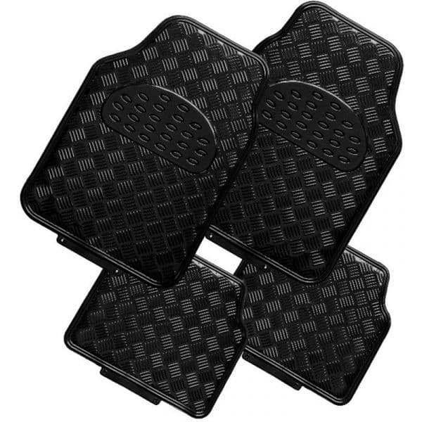 Péraline Kit 4 Tapetes Pvc Alumínio Preto Preto|alumínio - 03.00086