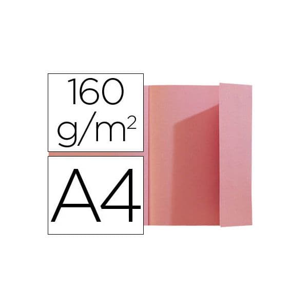 Exacompta Classificador de Cartolina Din A4 Rosa 160g/m2 c/ Aba Interior - OFF072593CE