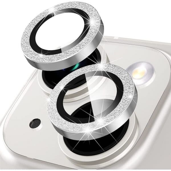 Película Vidro Temperado Brilhante Camera Traseira para iPhone 14/ 14 Plus Prateado