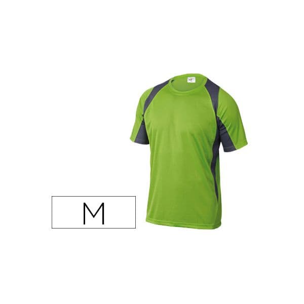 Delta Plus T-shirt Poliester Manga Curta Colarinho Redondo Tratamento Secagem Rapida Cor Verde-cinza Formato M