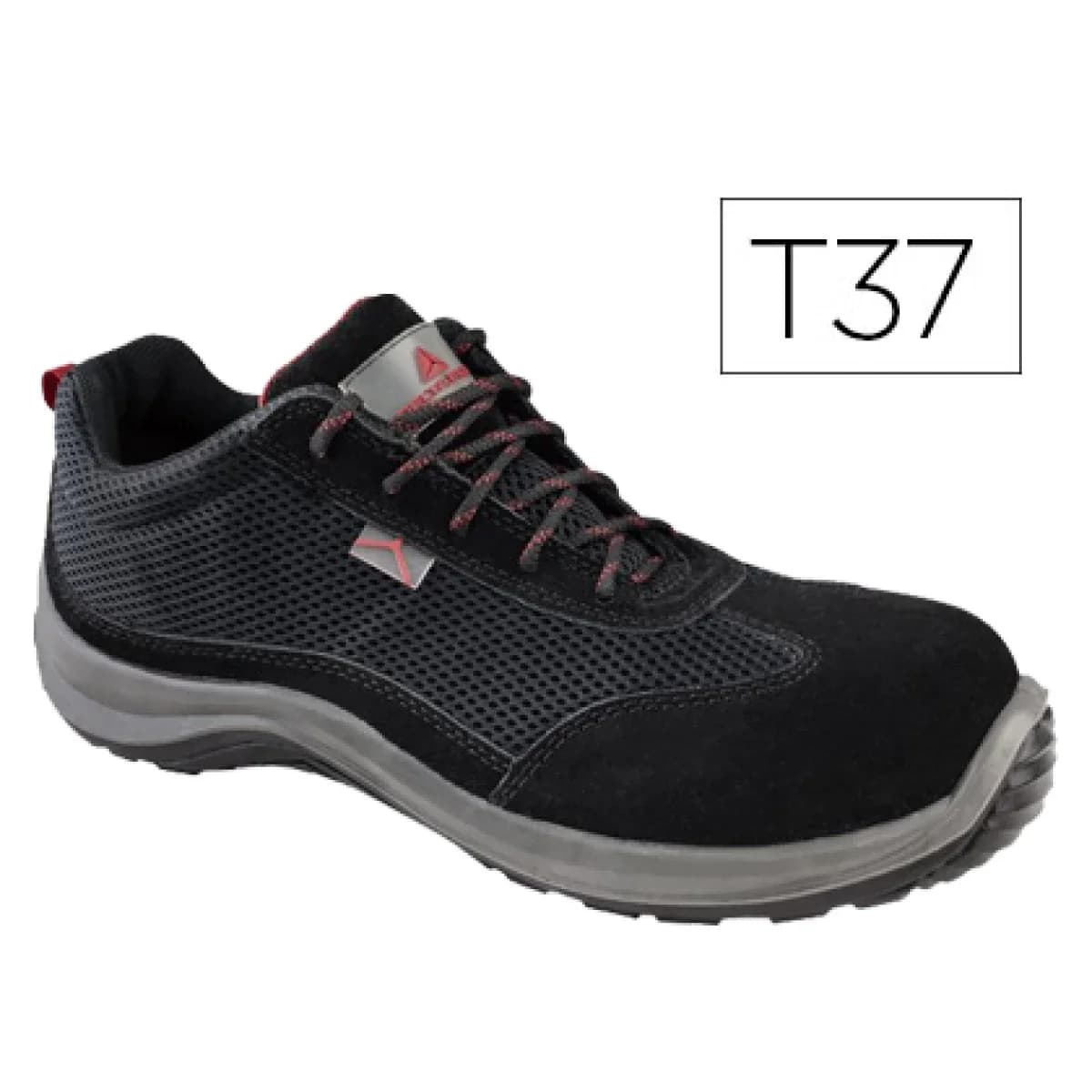 Sapatos de seguranca deltaplus de pele preto tamanho 37