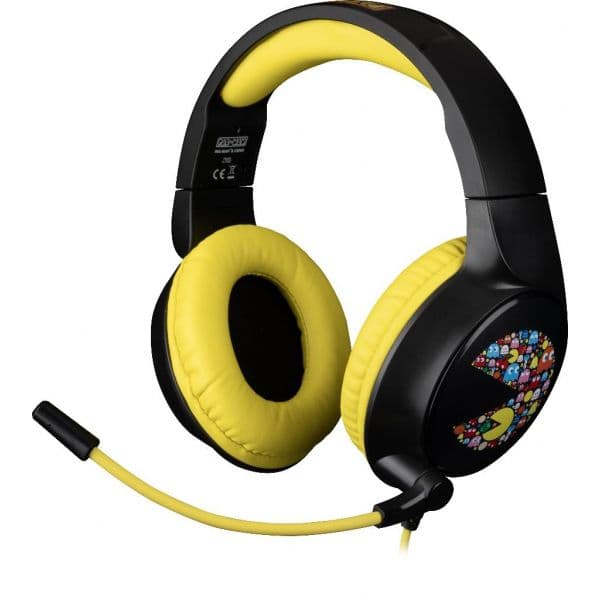 Konix NK PACMAN Preto e Amarelo Com Fios PC/PS4/PS5/Nintendo Switch/Xbox One/Xbox Series X|S
