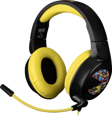 Konix NK PACMAN Preto e Amarelo Com Fios PC/PS4/PS5/Nintendo Switch/Xbox One/Xbox Series X|S