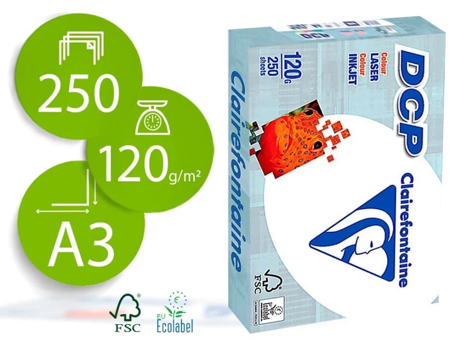Clairefontaine Papel Cópia Branco DCP 120gr A3 250 Fls - L72169