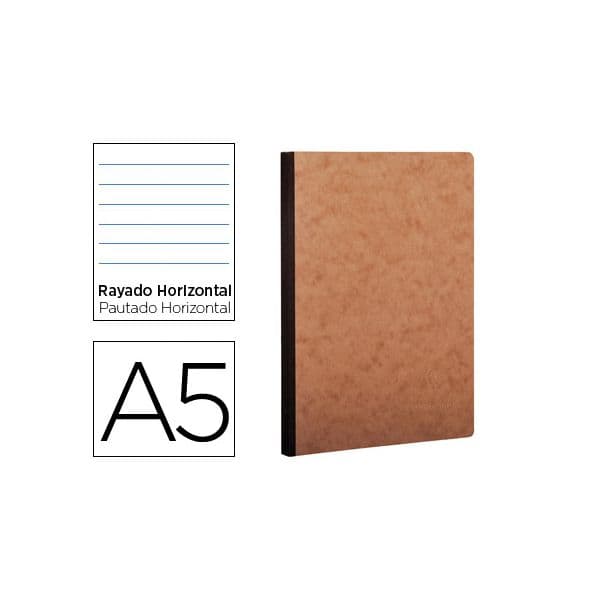 Clairefontaine Caderno Moleskine Capa Cartolina A5 Pautado 96F Kraft - OFF078614CE