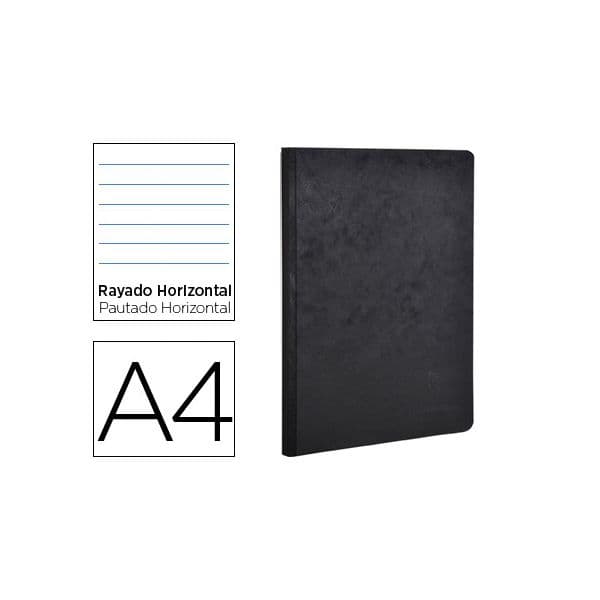Clairefontaine Caderno Moleskine Capa Cartolina A4 Pautado 96F Preto - OFF078616CE