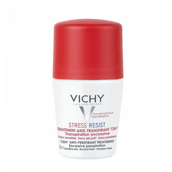 VICHY DESODORIZANTE STRESS RESIST TRATAMENTO INTENSIVO ANTITRANSPIRANTE 72H ROLL-ON 50ML | WOWFARMA