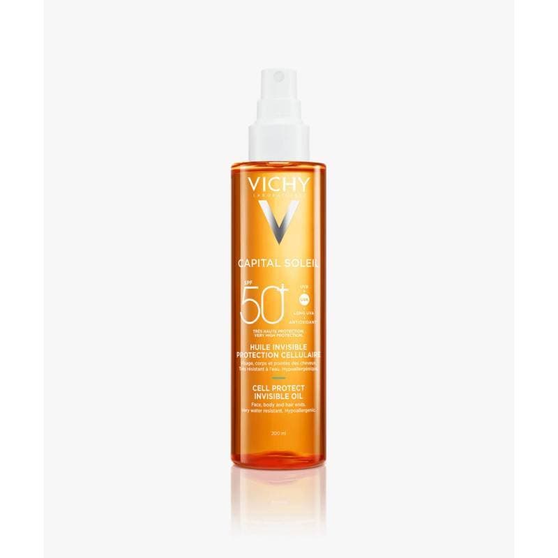 Protetor Solar Vichy Soleil Óleo Invisível Cell Protect FPS50+ 200ml