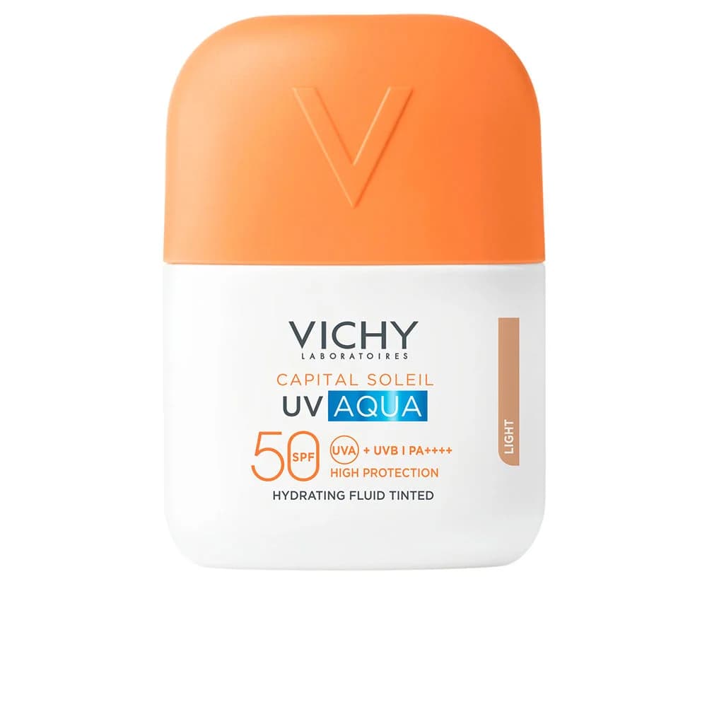 Protetor Solar Vichy Capital Soleil UV Aqua Fluido Hidratante com Cor FPS50 Claro 50ml