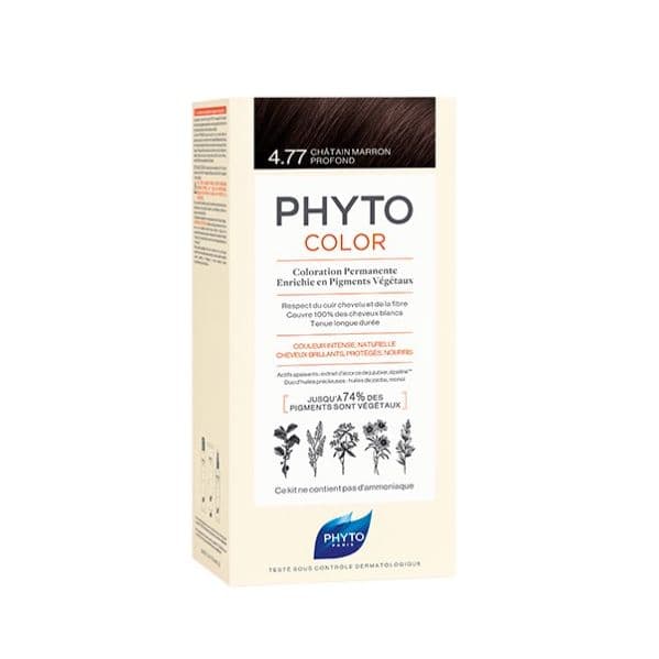 Phyto Phytocolor Coloração Permanente sem Amoníaco Tom 4.77 Castanho Marrom