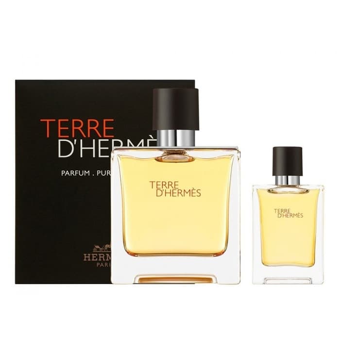 Terre D’Hermes Pure Perfume Gift set Parfum 75 mleminiature 12.5 ml