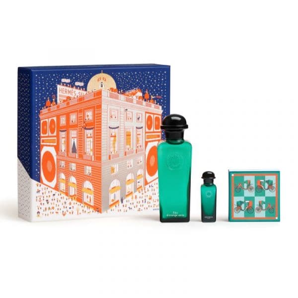 Hermès Eau d'orange verte Eau de Cologne 100ml + Eau de Cologne 7.5ml + Sabonete Perfumado 50g Coffret
