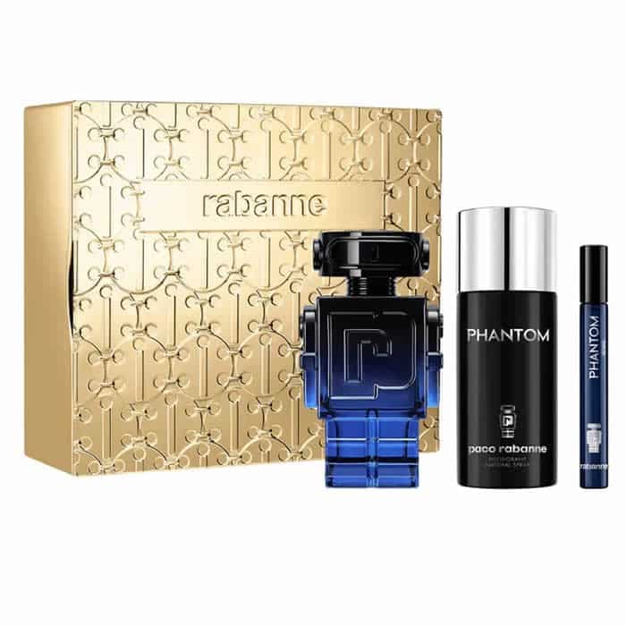 Paco Rabanne Phantom Intense Man Eau de Parfum 100ml + Eau de Parfum 10ml + Desodorizante Spray 150ml Coffret
