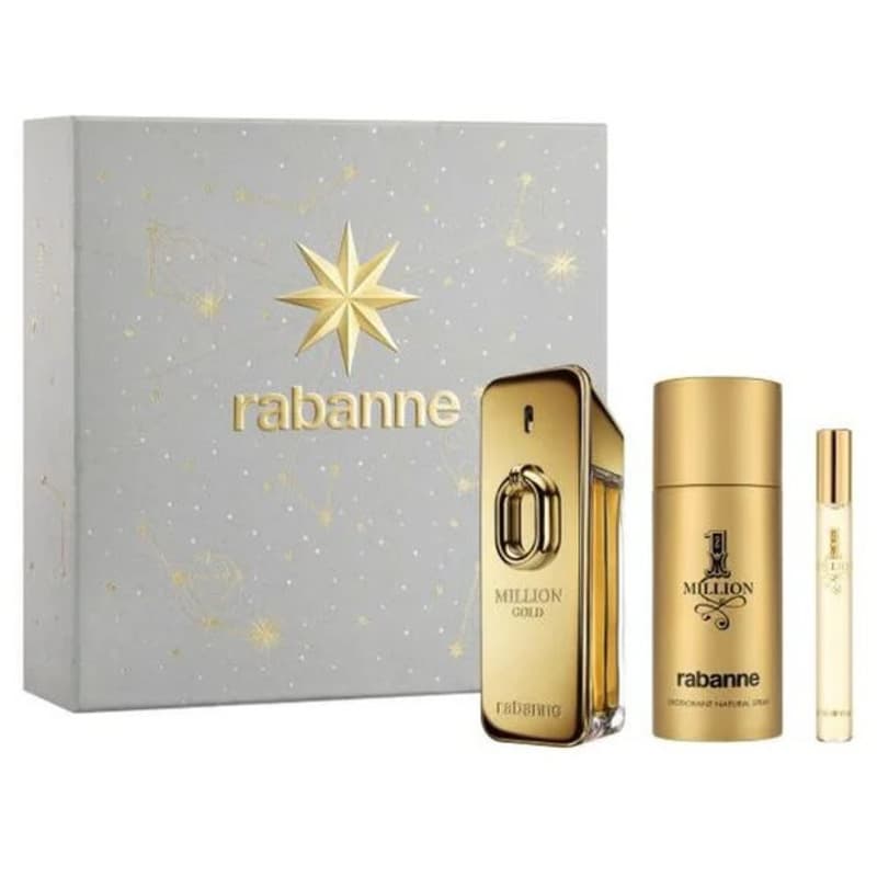 Paco Rabanne 1 Million Gold Elixir Eau de Parfum Intense 100ml 3 Peças