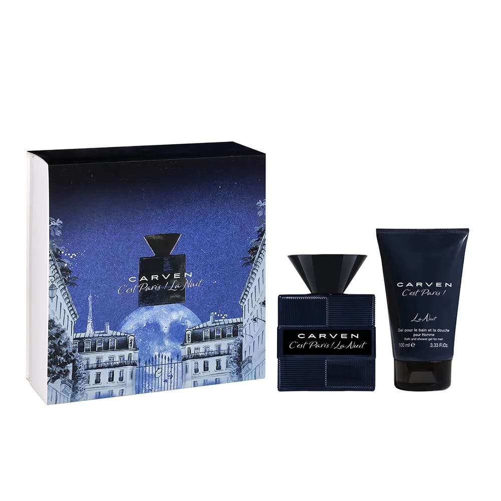 Carven C'est Paris La Nuit Man Eau de Parfum + Gel de Duche 100ml Coffret