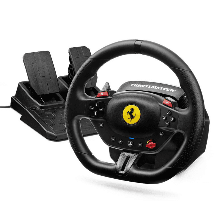 Thrustmaster Volante + Pedais T98-P Ferrari 296GTB (PS5/PS4/PC)