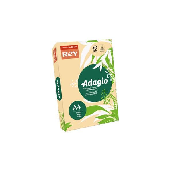 Rey Resma 500 Fls de Papel A4 Adagio 80g Salmão